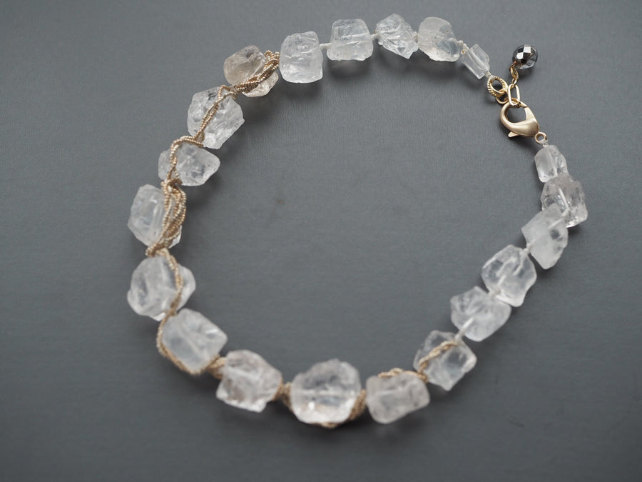 Raw Clear Quartz Wrapped Necklace