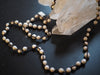 Tahitian Pearls Necklace (Leather)- Ivory