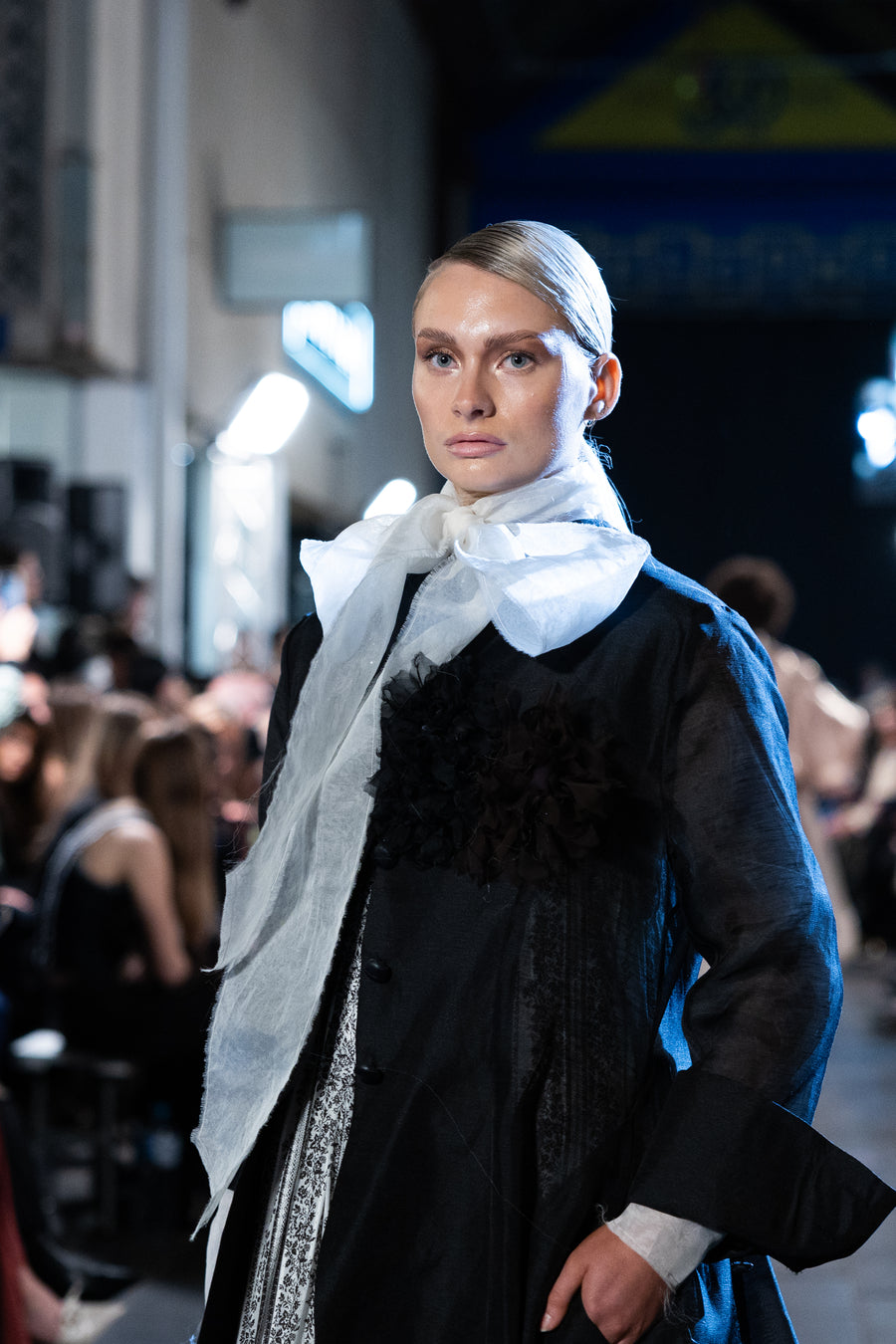 Maxi Riding Coat (Silk Linen) - Black