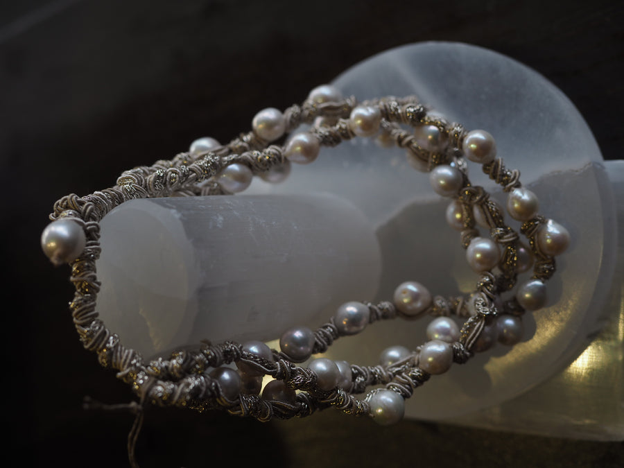Triple Strand Tahitian Pearls Necklace - Ivory