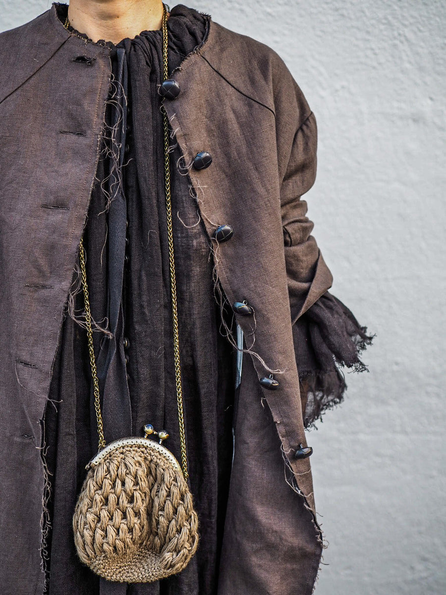 Maxi Riding Coat (Linen) - Truffle