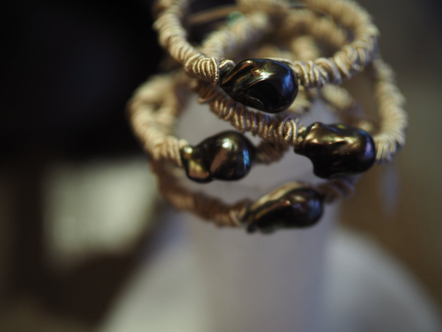 Baroque Pearl Bracelet - Black Pearl