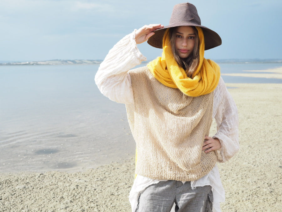 Luxe Light Weight Wrap (Alpaca) Buttercup