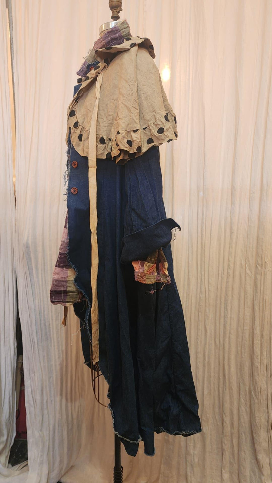 Maxi riding coat (denim) - Blue