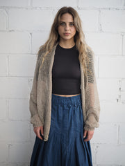 Batwing Hand Knit Cardi (Linen)