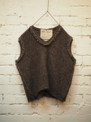 Luxe V Neck Vest (Alpaca) - Truffle