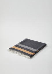 Mirror Throw Striped (Cashmere) Charcoal