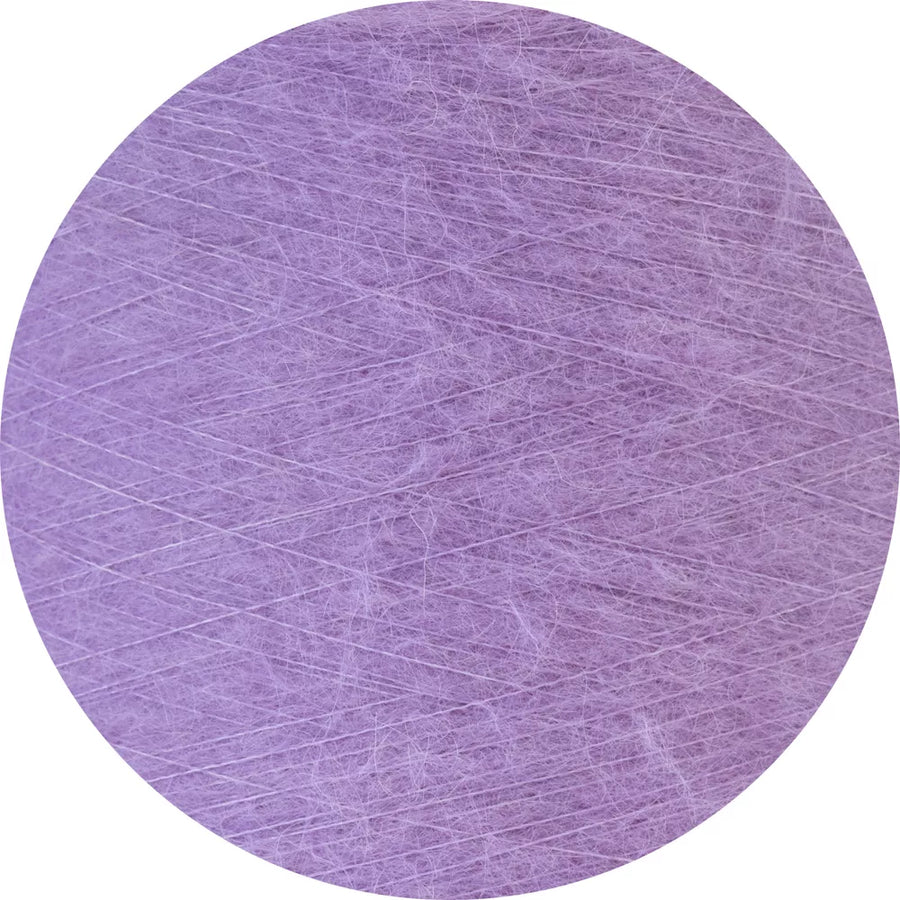 Luxe Knitted Beanie (Suri Alpaca) Lilac