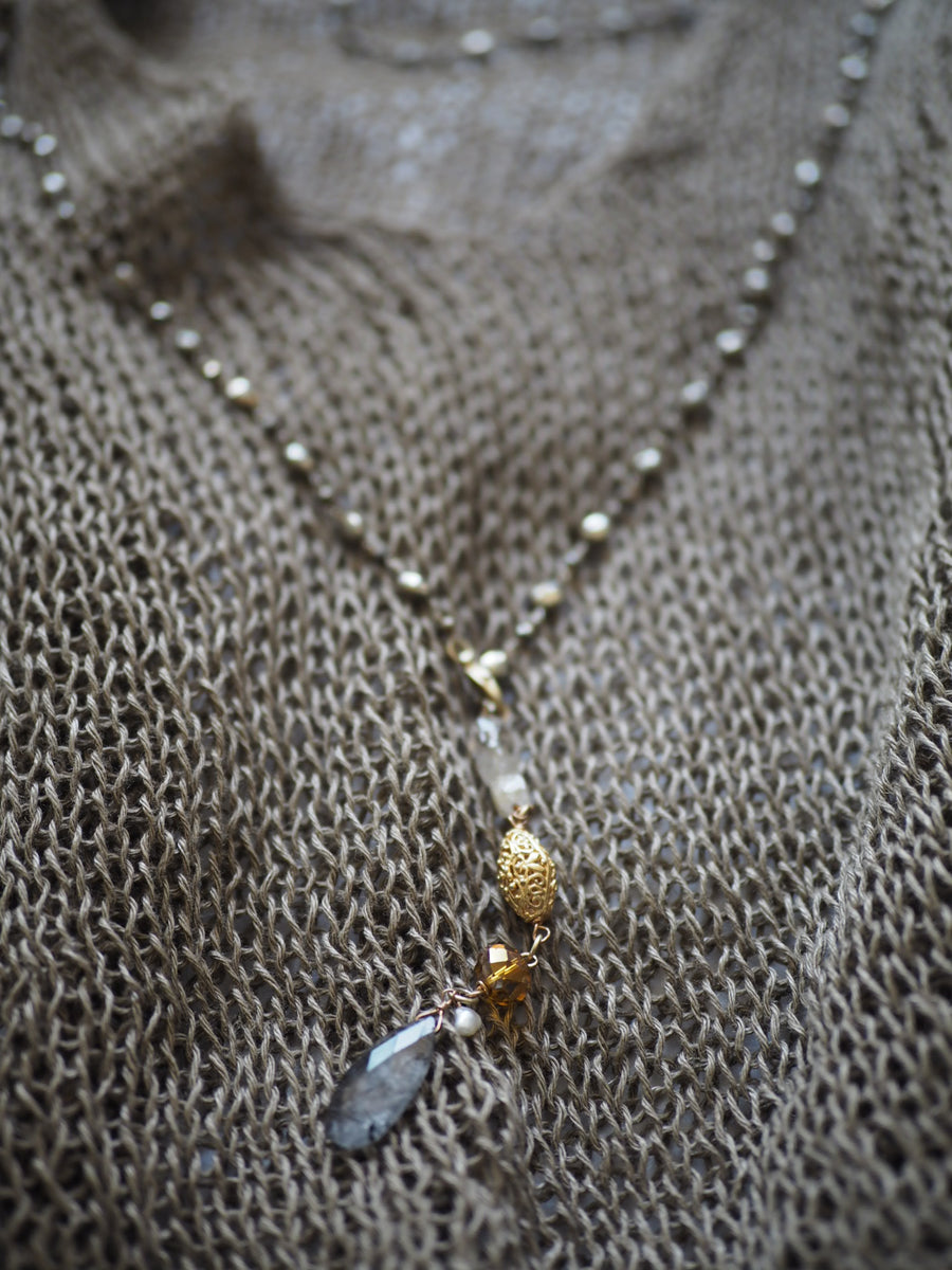 Mala Necklace - Pyrite