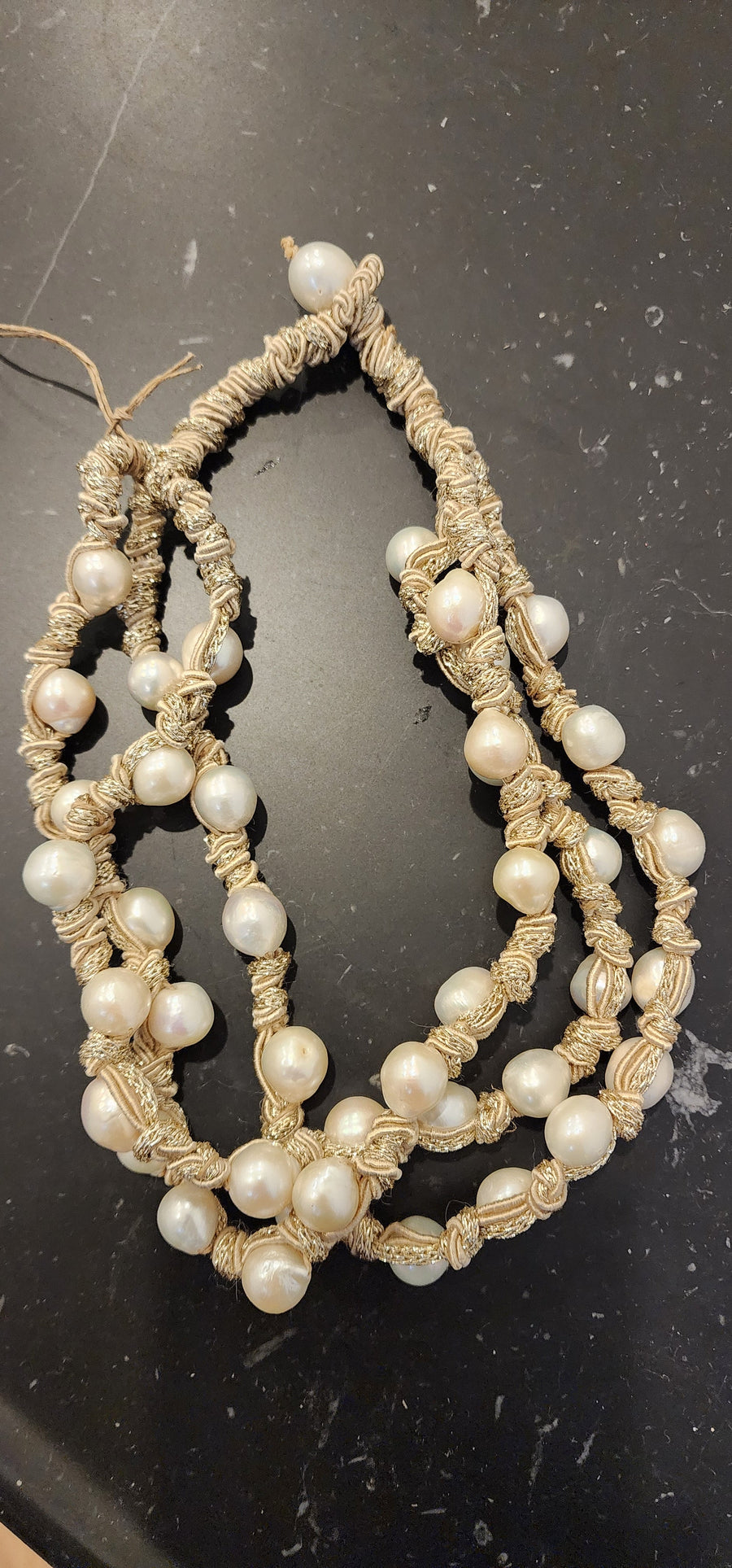 Triple Strand Tahitian Pearls Necklace - Ivory