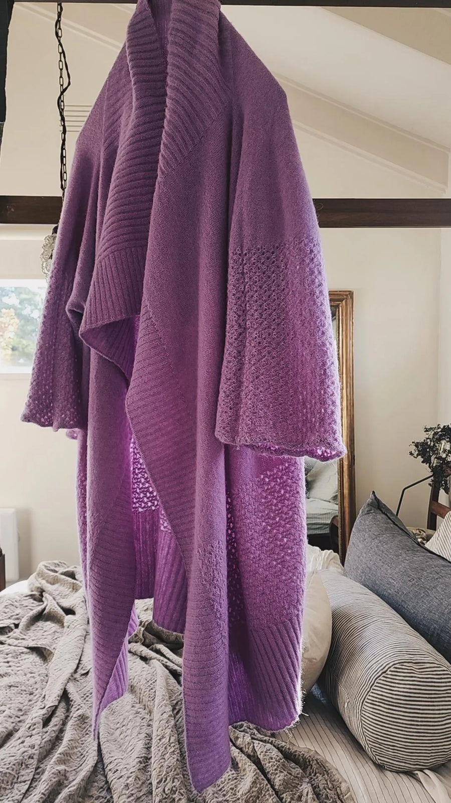 The light cardi  in Alpaca- Lilac