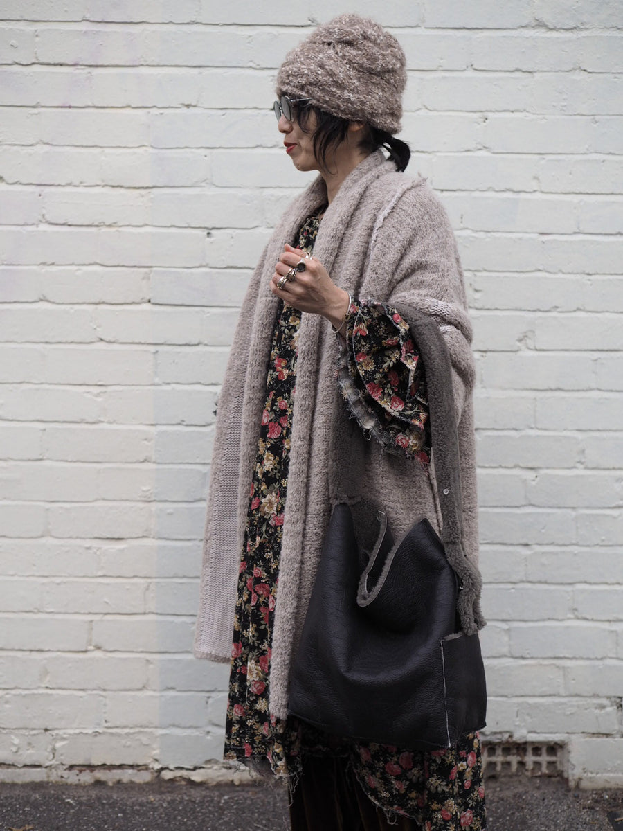 Amano Alpaca Kimono Style Coatigan - Natural