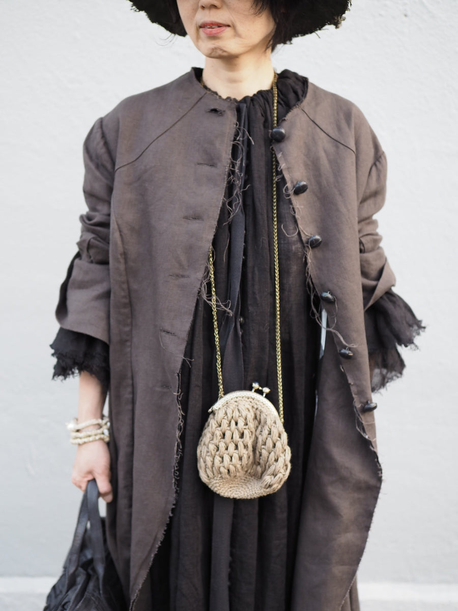 Maxi Riding Coat (Linen) - Truffle