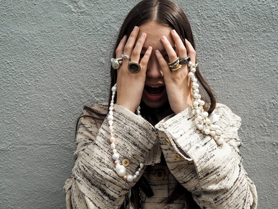 Mid length Tux Style Riding Jacket (Silk) - Natural / Black