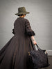 Maxi Riding Coat (Linen) - Truffle
