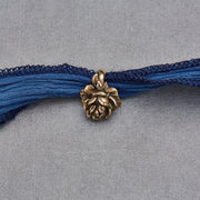 Peony charm - bronze