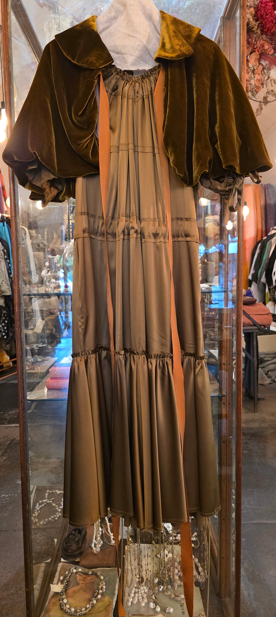 Volant Dress (Silk Satin)