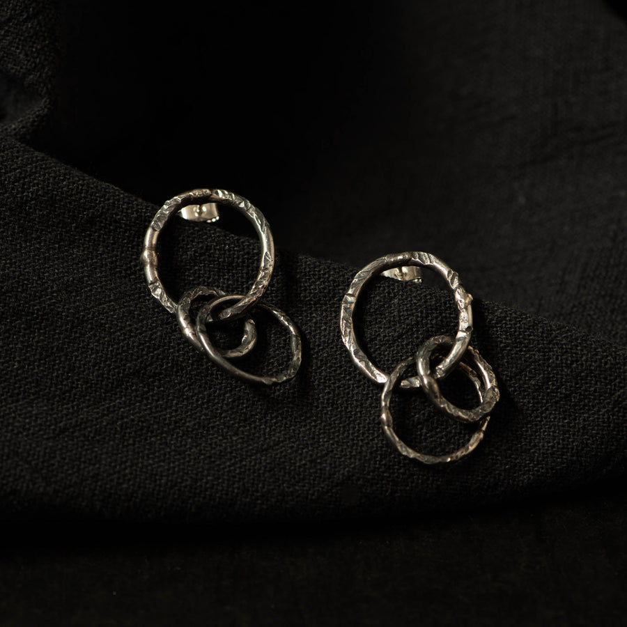 Lee Brennan Design Silver Links Earrings