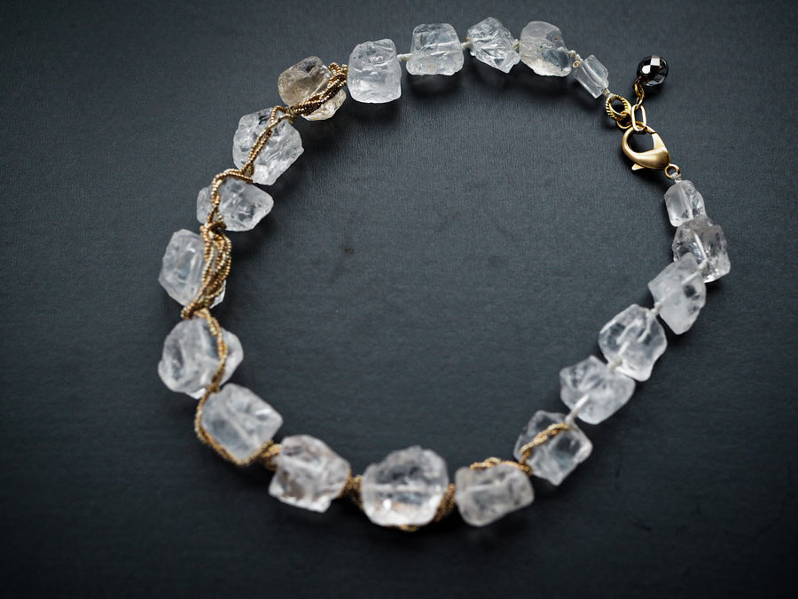 Raw Clear Quartz Wrapped Necklace