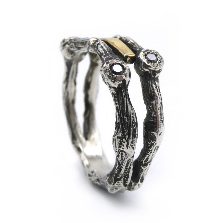 Custode Ring (Black Diamonds)