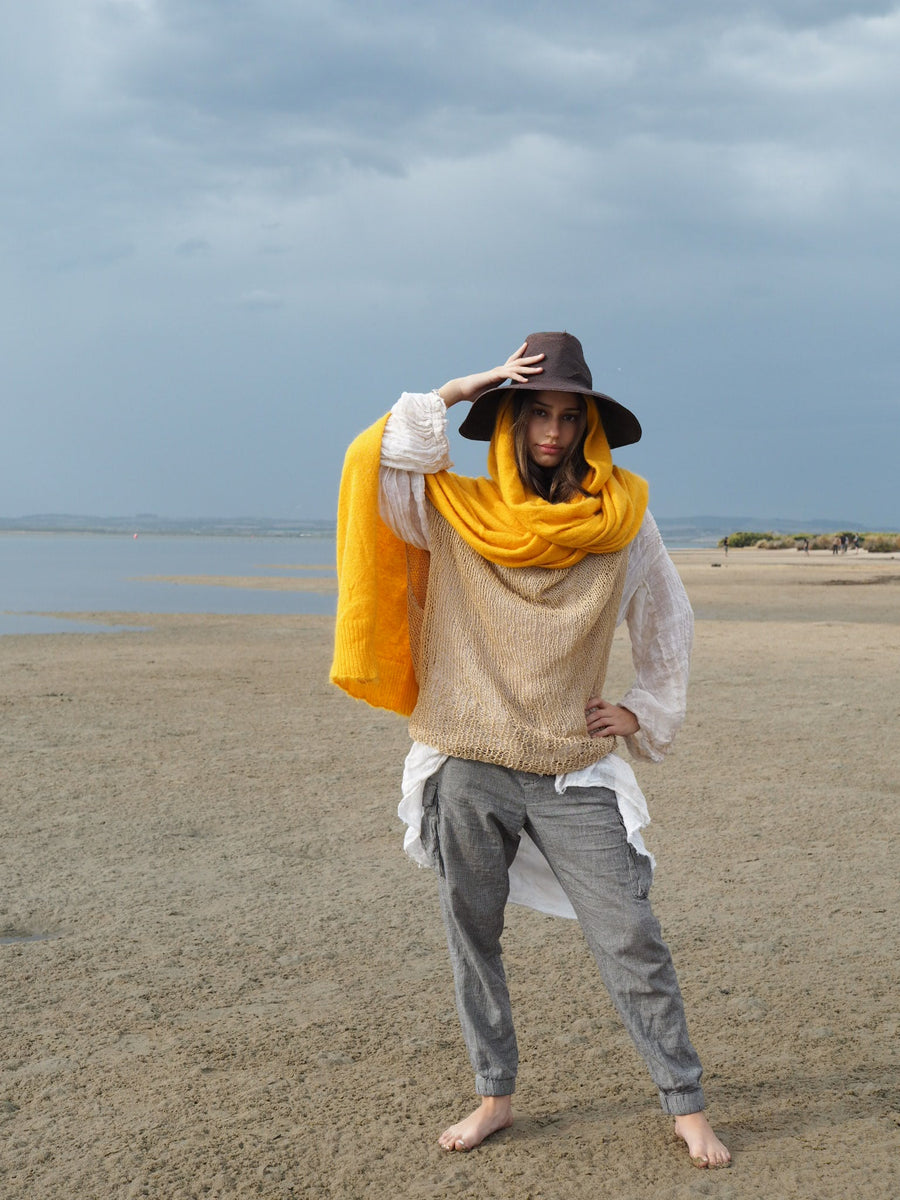 Luxe Light Weight Wrap (Alpaca) Buttercup