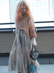 Hand Loom Crop Top (Linen) Hand dyed