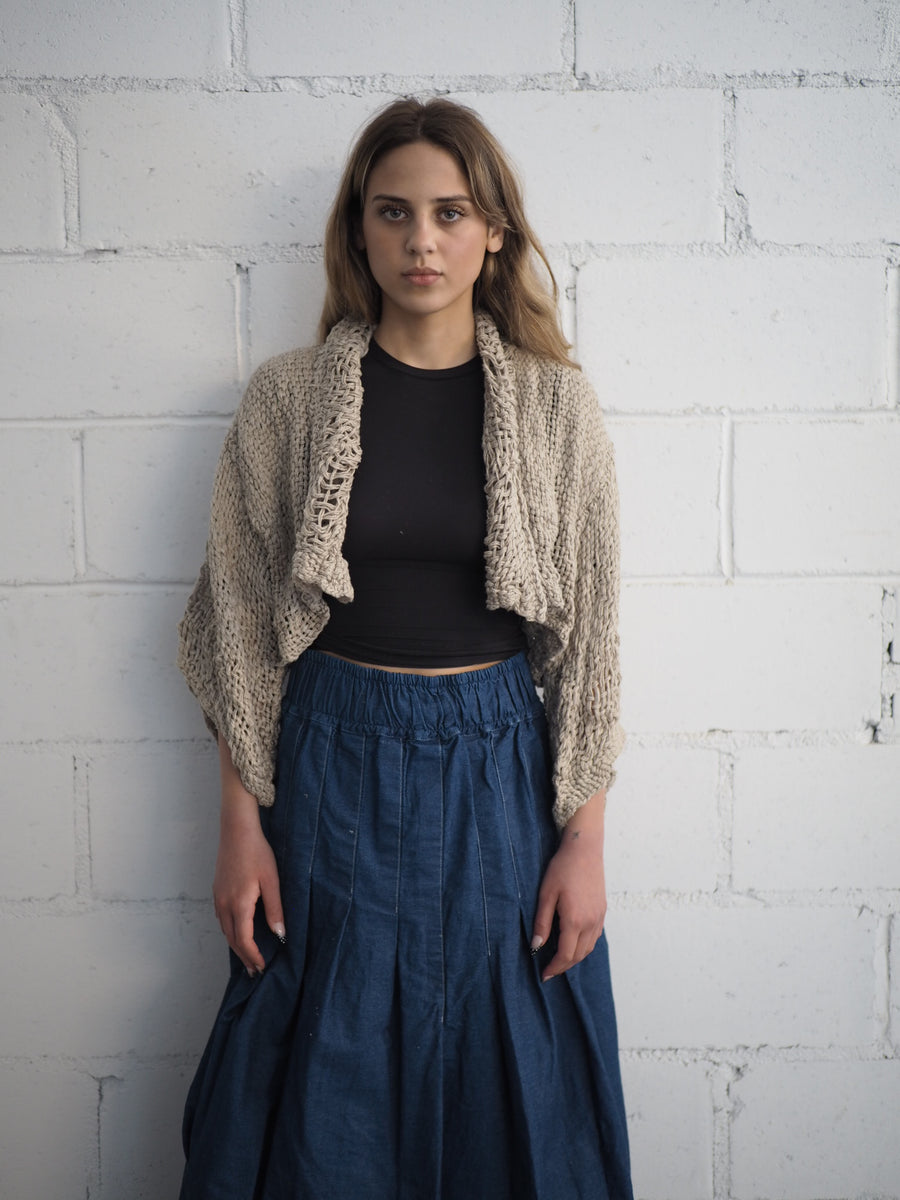 Hand Loom Bolero Jacket (Linen)