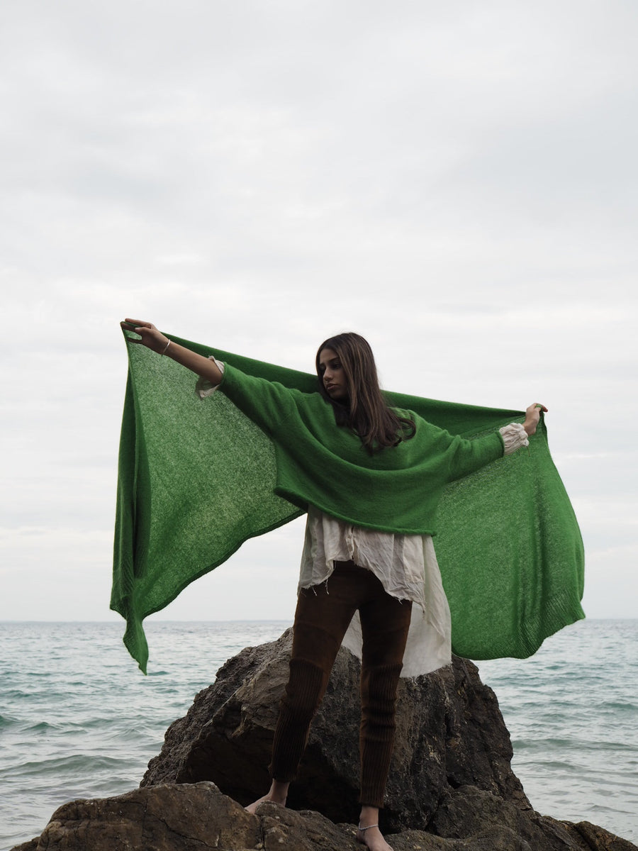 Luxe Light Weight Wrap (Alpaca) Green