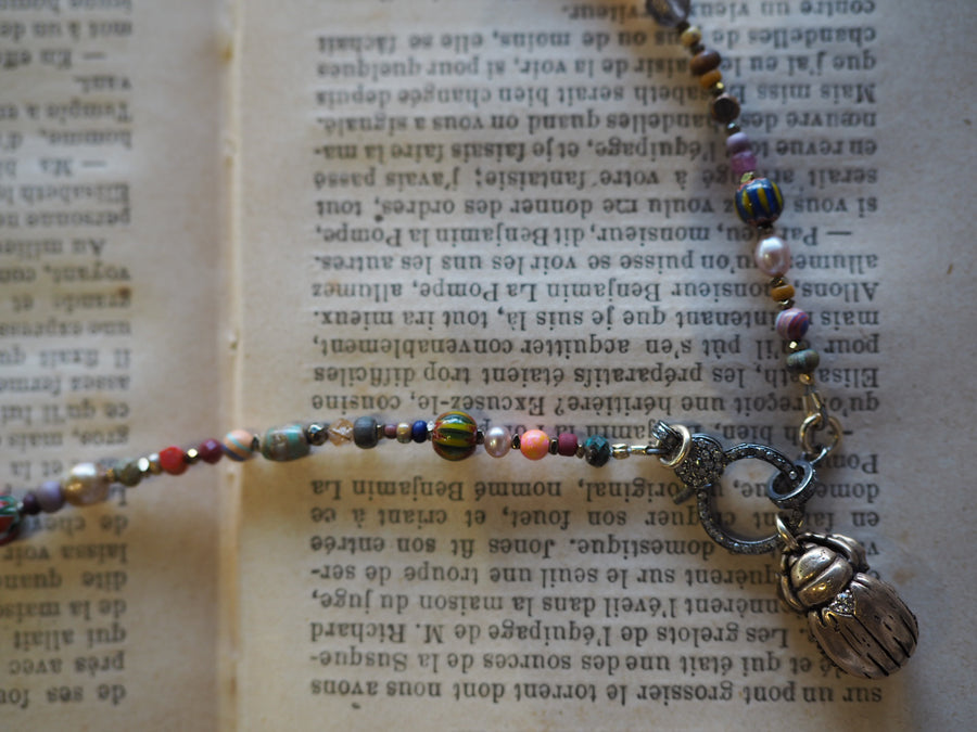 Max scarab sterling silver with garnet