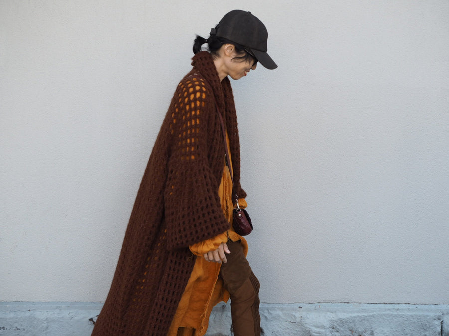 Pin-Tuck Leggings (Suede) Mocca