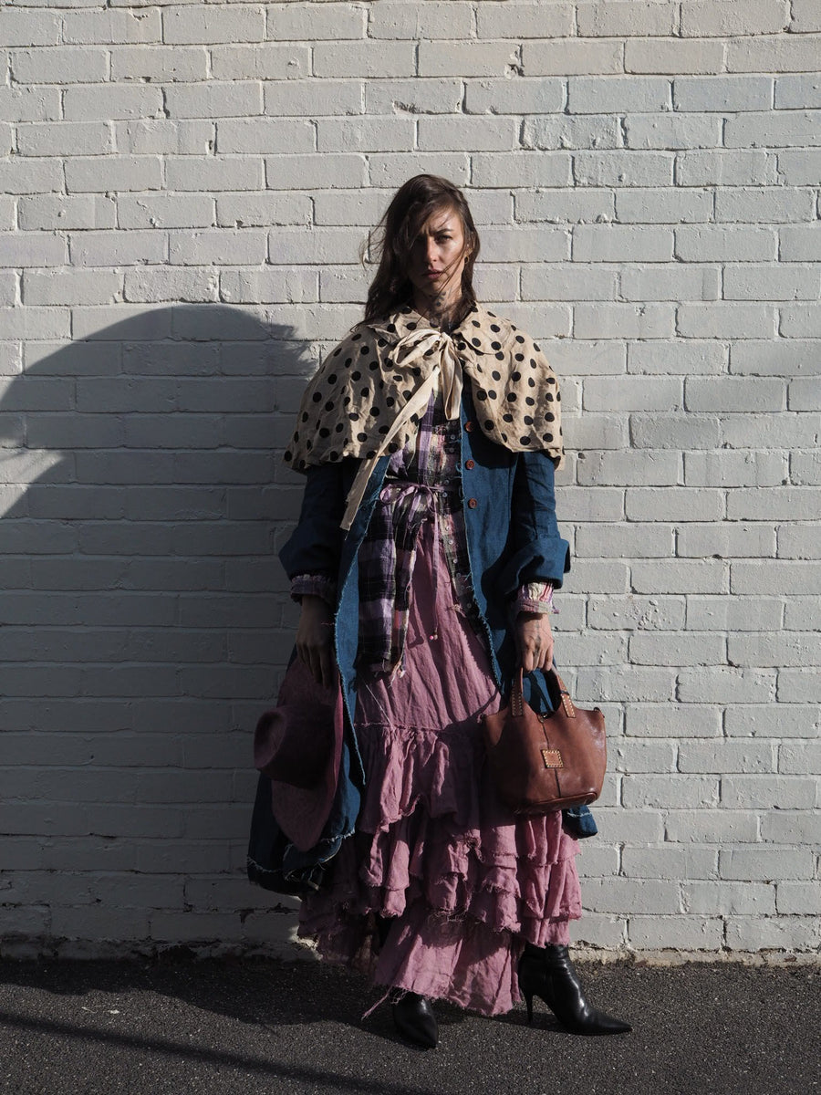 Cocoon Capelet (Linen) - Spots