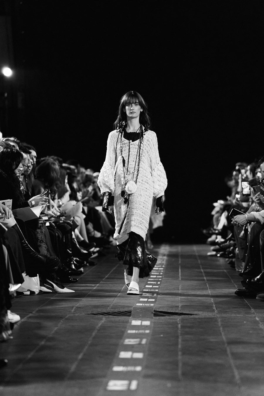 Hand crochet bluson dress (Linen)