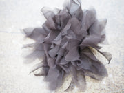 New York Hand Crafted Flower Brooch (Silk) - smoke Rose