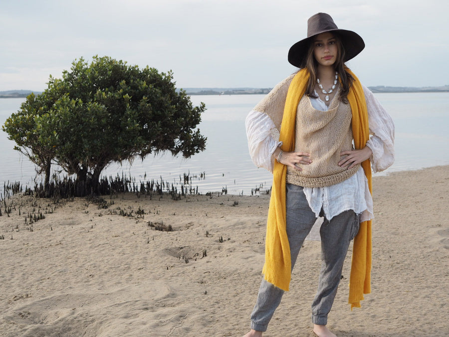 Luxe Light Weight Wrap (Alpaca) Buttercup