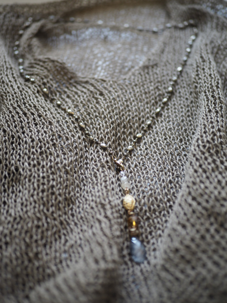 Mala Necklace - Pyrite
