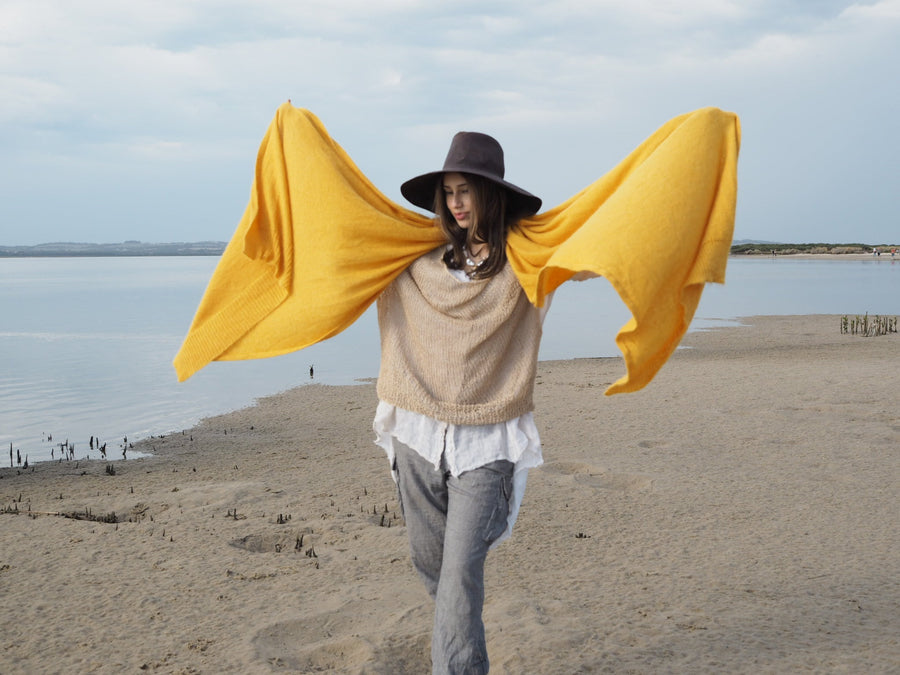 Luxe Light Weight Wrap (Alpaca) Buttercup