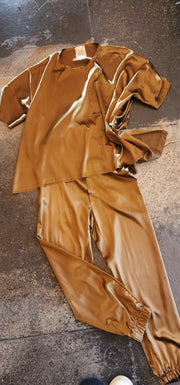 Tee Top (Silk Satin) - Gold