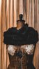 Hand loom snood collar (Alpaca)- Black