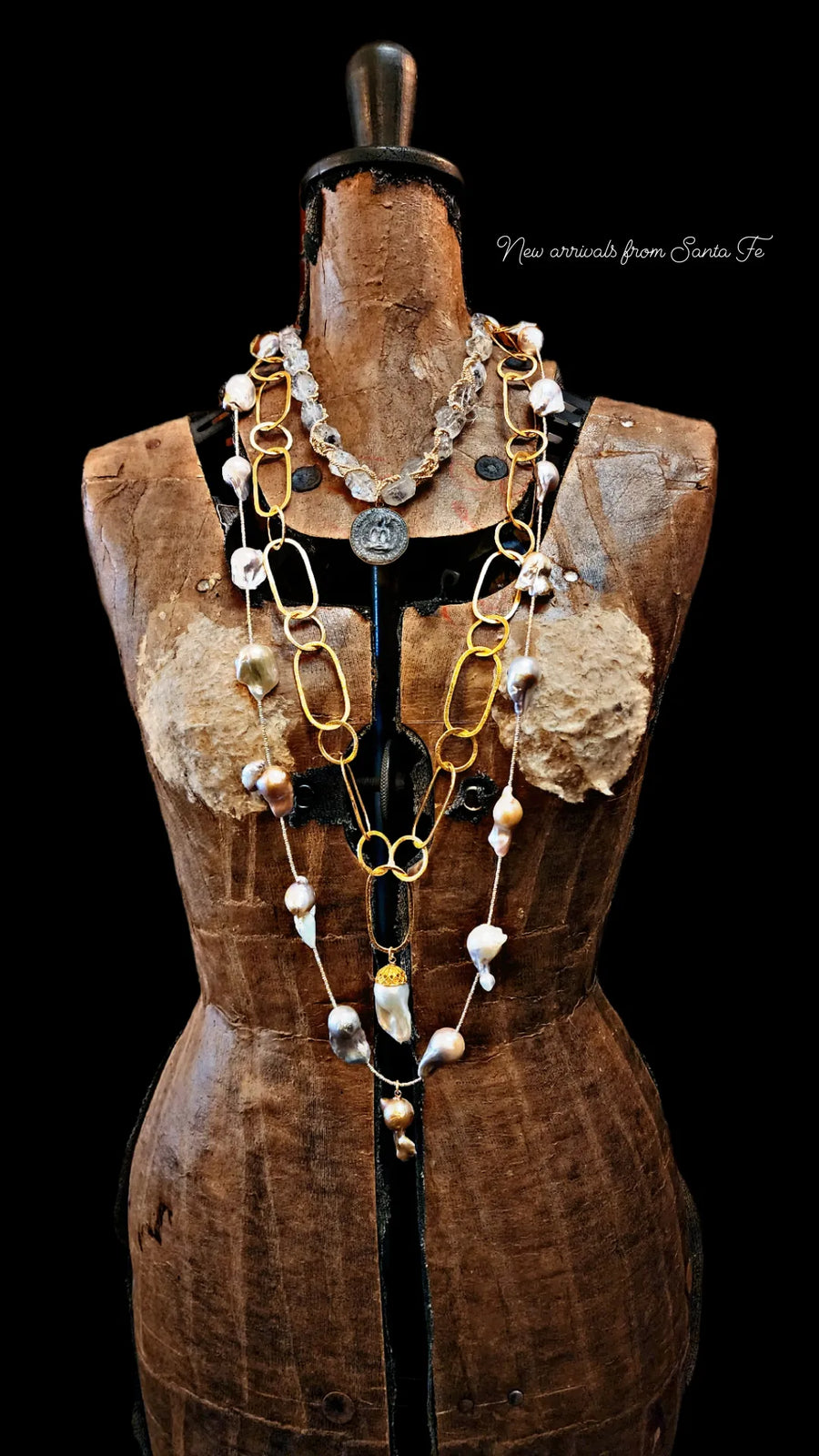 Hefty Pearl Spacer Necklace - Ivory