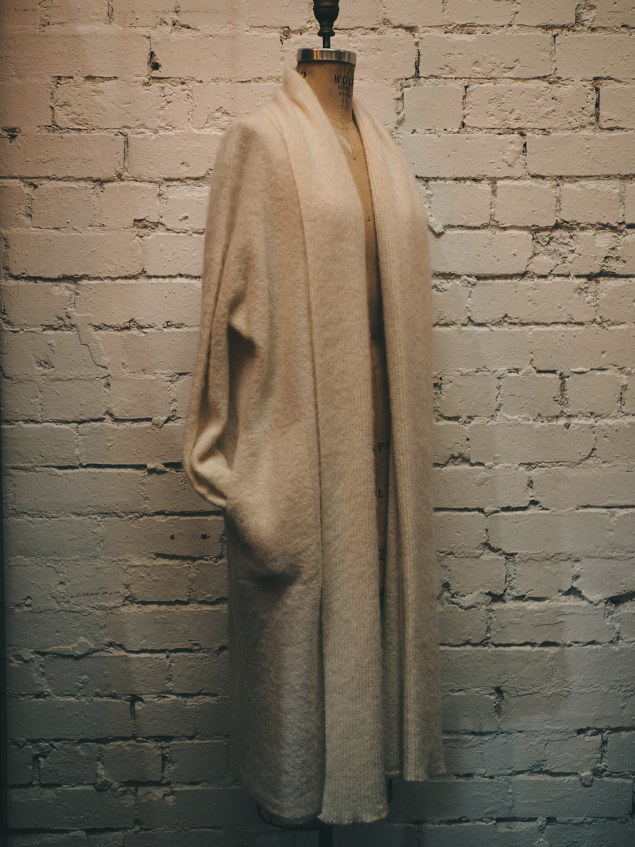 Shawl Collar Luxe Cardi (Alpaca) - Snow