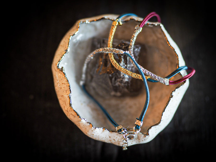 Little Muamara Hand Loom Bracelet (Sterling Silver Gold Plated)