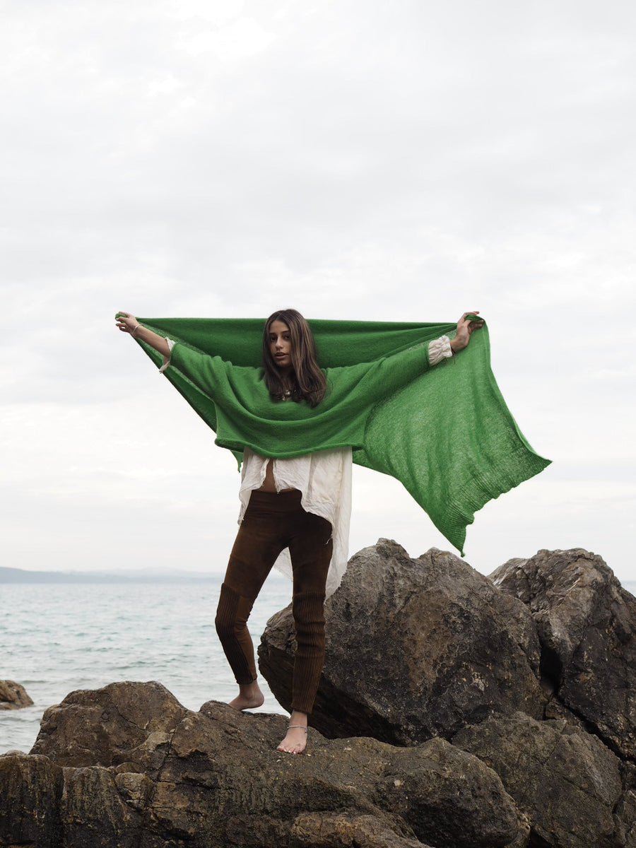 Luxe Light Weight Wrap (Alpaca) Green
