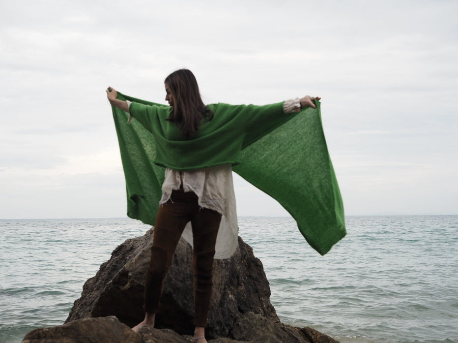 Luxe Light Weight Wrap (Alpaca) Green