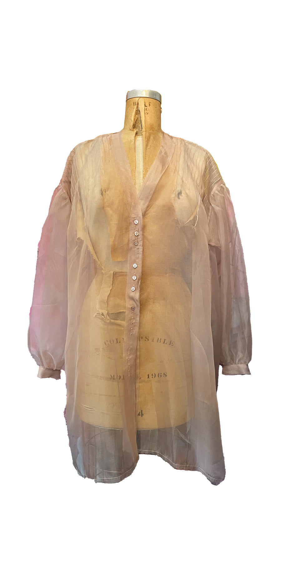 Pintuck Shirt (Organza) - Tea rose