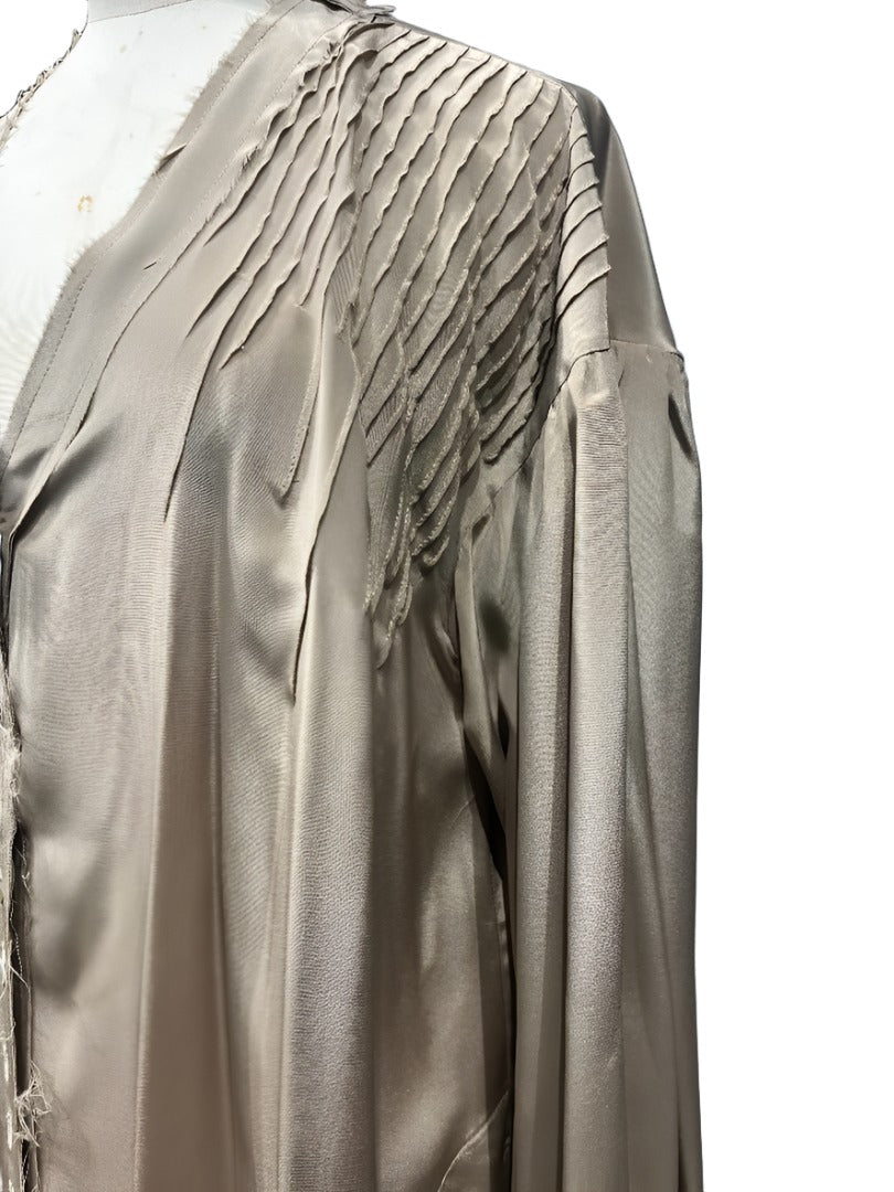 Pin-Tuck Duster / Shirt Dress (Silk) - Natural