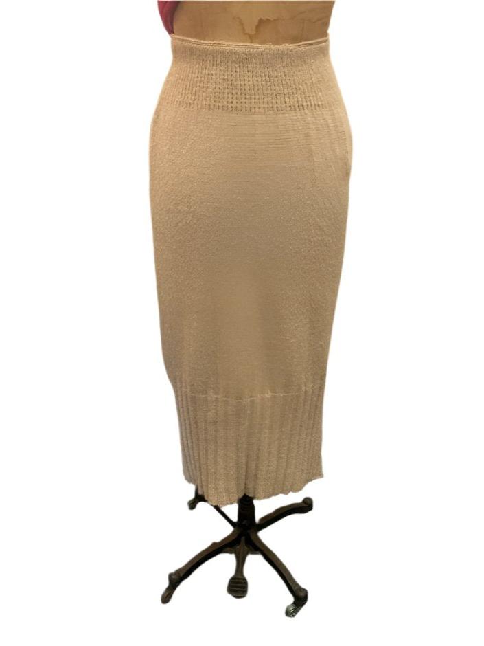 Knit Pencil Skirt (Alpaca) - Oat