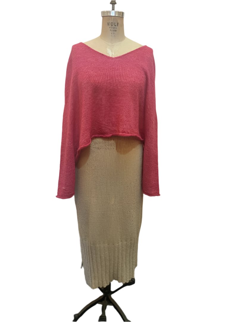 Knit Pencil Skirt (Alpaca) - Oat