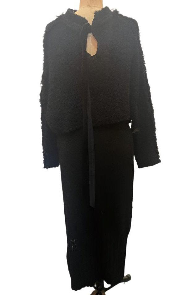Knit Pencil Skirt (Alpaca)- Black