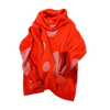 Over size alpaca spot sweater- Orange/Pink Spot