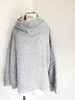 Hand-Loom Funnel Neck Sweater (Alpaca) Silver Grey
